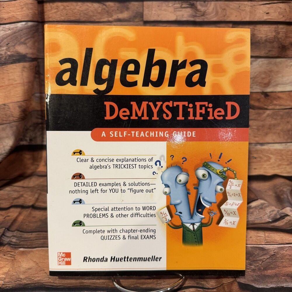 Algebra Demystified Rhonda Huettenmueller Self-Teaching Guide Math Textbook Stud